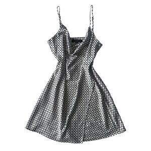 Black and White Patterned Dress